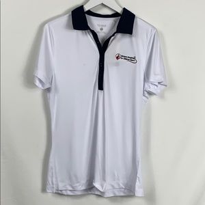 NWT Clique white ladies golf polo shirt size Lg